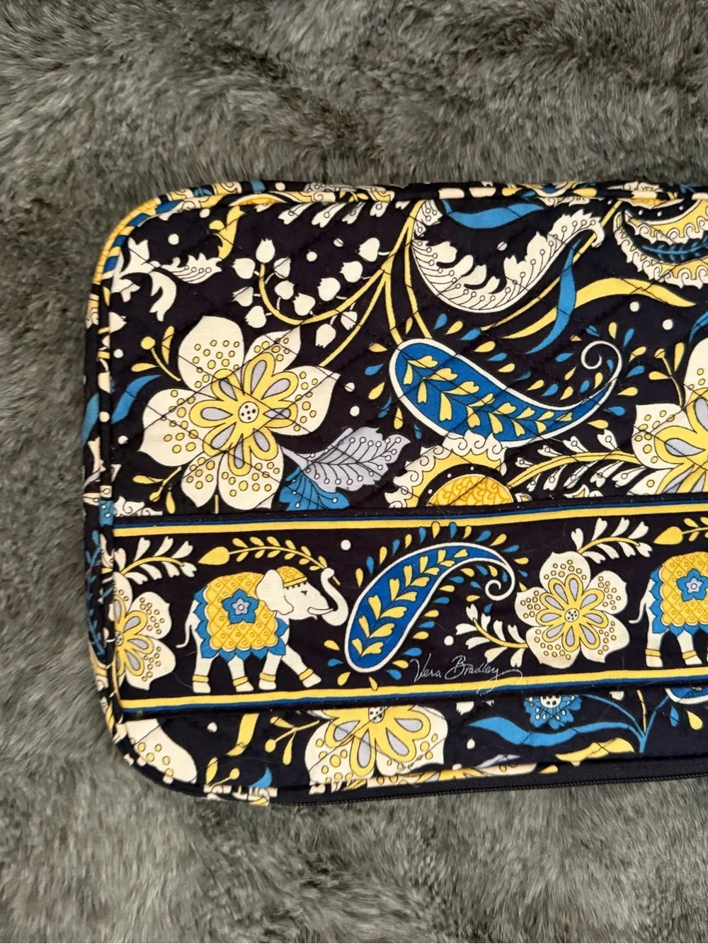 🐘 Vera Bradley Tablet Sleeve Ellie Blue NWT Quilted Tech Case